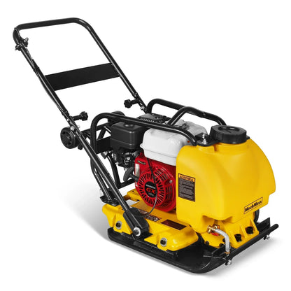 Honda GX160 Vibratory Plate Compactor with Wheel Kit, 3150 lb Centrifugal Force for Soil, Gravel, Asphalt and Paver Base, PC80H