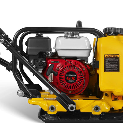 Honda GX160 Vibratory Plate Compactor with Wheel Kit, 3150 lb Centrifugal Force for Soil, Gravel, Asphalt and Paver Base, PC80H