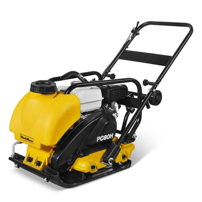 Honda GX160 Vibratory Plate Compactor with Wheel Kit, 3150 lb Centrifugal Force for Soil, Gravel, Asphalt and Paver Base, PC80H