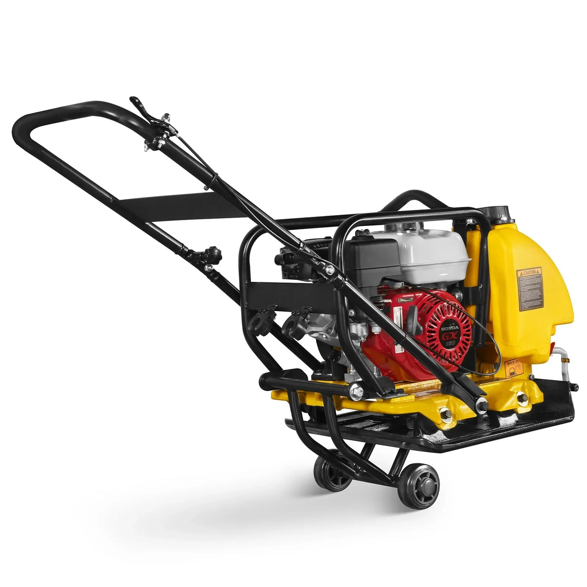 Honda GX160 Vibratory Plate Compactor with Wheel Kit, 3150 lb Centrifugal Force for Soil, Gravel, Asphalt and Paver Base, PC80H