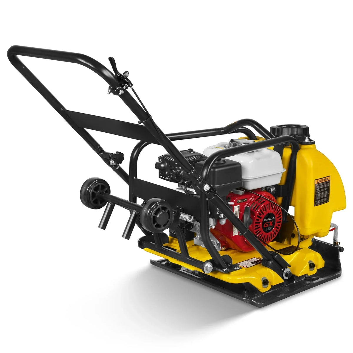 Honda GX160 Vibratory Plate Compactor with Wheel Kit, 3150 lb Centrifugal Force for Soil, Gravel, Asphalt and Paver Base, PC80H