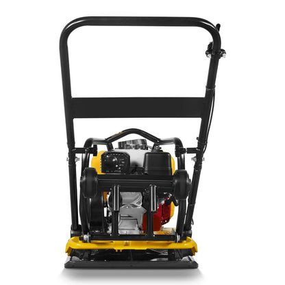 Honda GX160 Vibratory Plate Compactor with Wheel Kit, 3150 lb Centrifugal Force for Soil, Gravel, Asphalt and Paver Base, PC80H