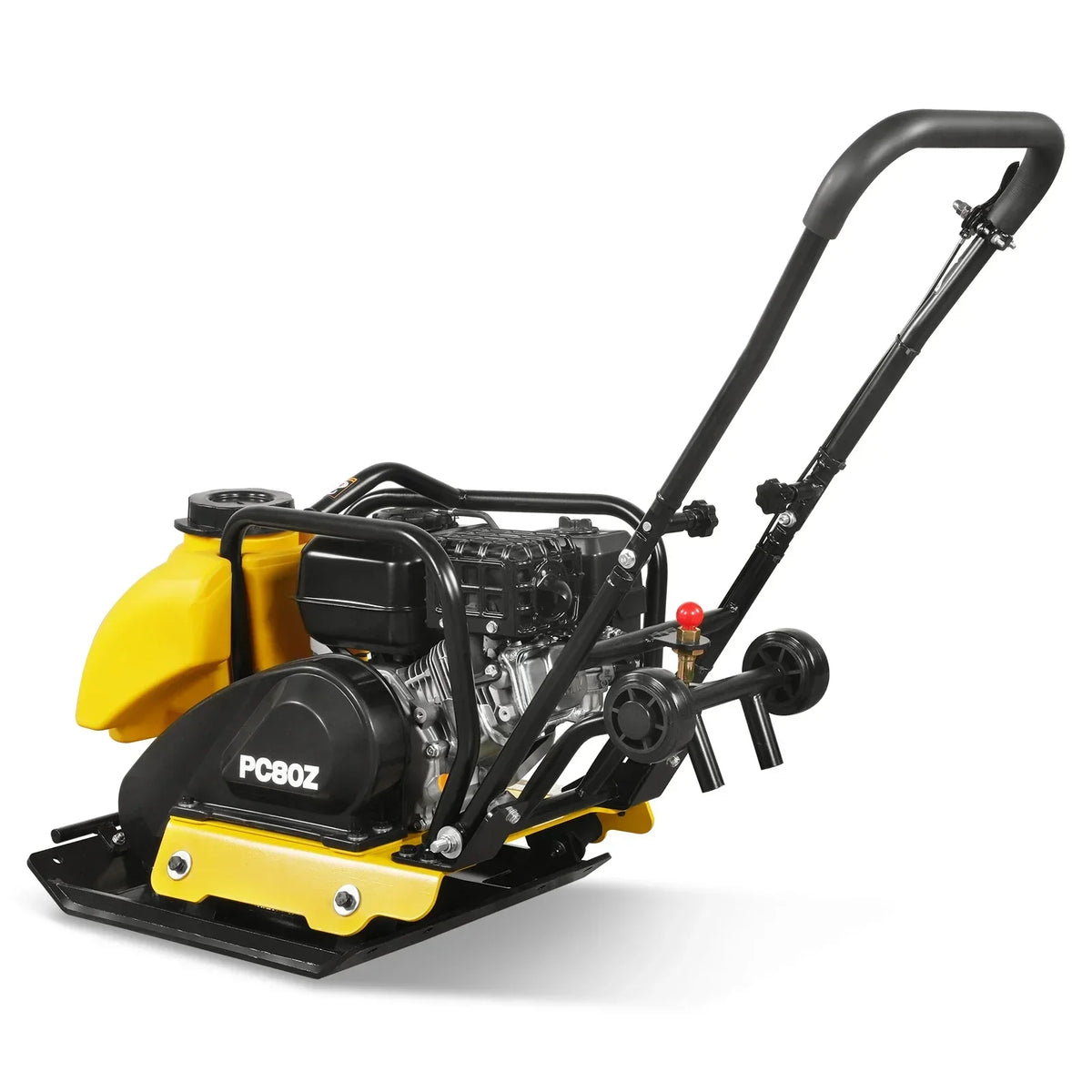 5.8 HP Vibratory Plate Compactor with Wheel Kit, 3150 lb Centrifugal Force for Soil, Gravel, Asphalt and Paver Base, PC80Z