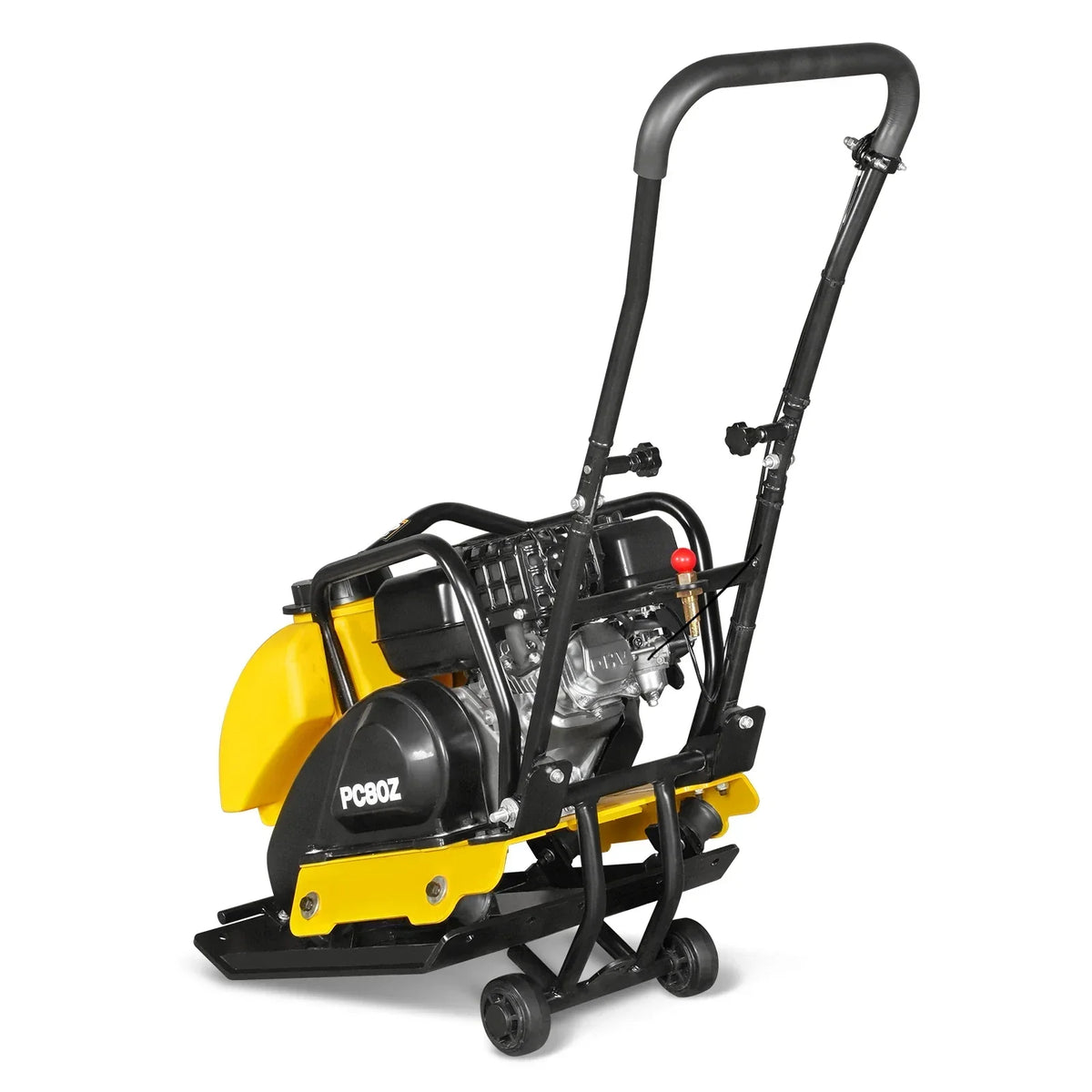 5.8 HP Vibratory Plate Compactor with Wheel Kit, 3150 lb Centrifugal Force for Soil, Gravel, Asphalt and Paver Base, PC80Z