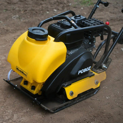 5.8 HP Vibratory Plate Compactor with Wheel Kit, 3150 lb Centrifugal Force for Soil, Gravel, Asphalt and Paver Base, PC80Z