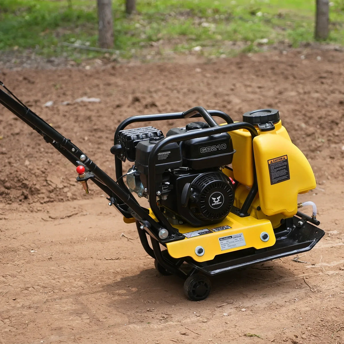 5.8 HP Vibratory Plate Compactor with Wheel Kit, 3150 lb Centrifugal Force for Soil, Gravel, Asphalt and Paver Base, PC80Z