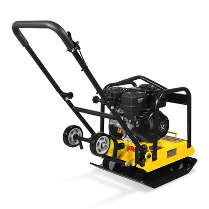 5.8 HP Vibratory Plate Compactor with Wheel Kit, 3600 lb Centrifugal Force for Soil, Gravel, Asphalt and Paver Base, PC90Z