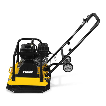 5.8 HP Vibratory Plate Compactor with Wheel Kit, 3600 lb Centrifugal Force for Soil, Gravel, Asphalt and Paver Base, PC90Z