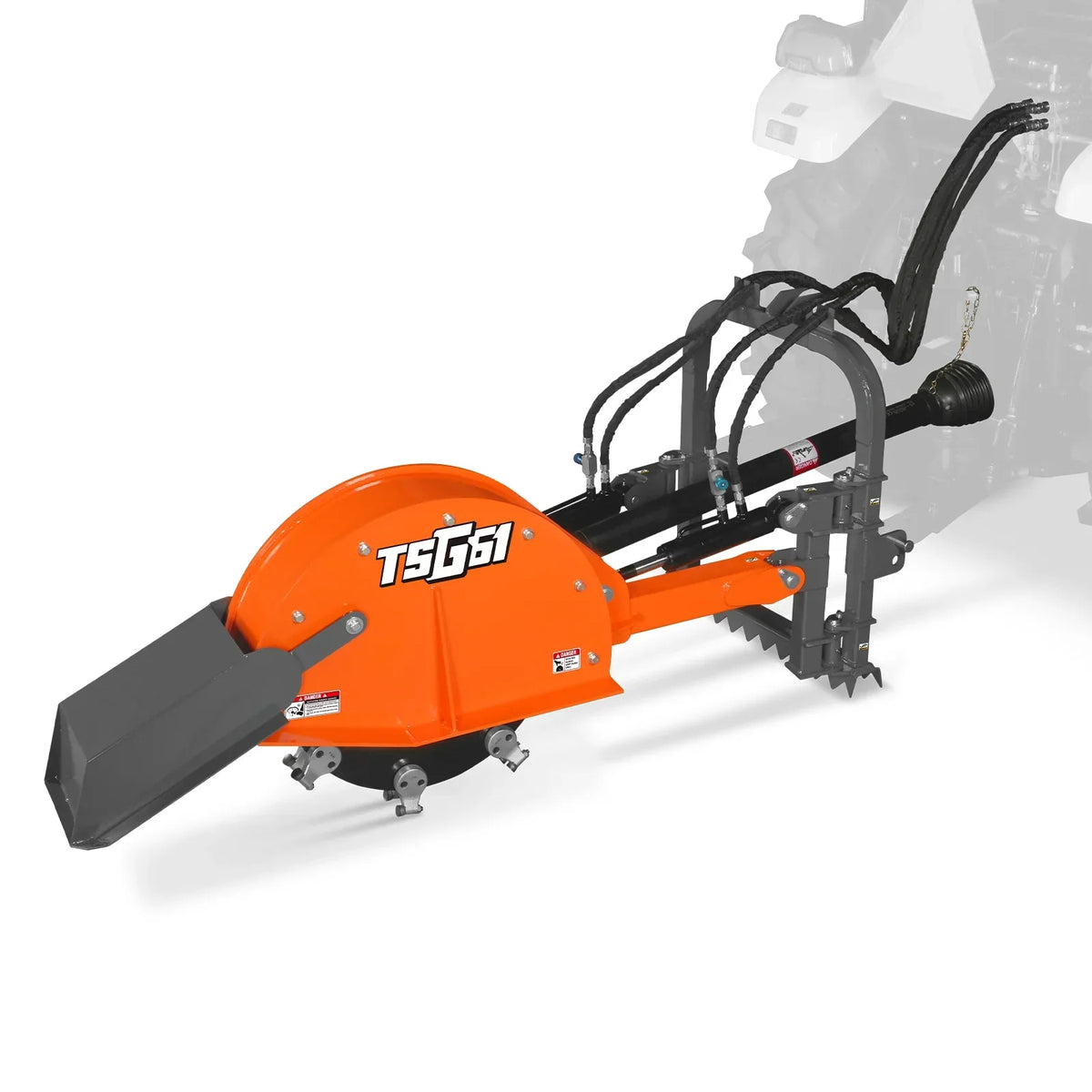 24'' Cutting Wheel Hydraulic Cylinders Stump Grinder,  (PTO Shaft Included with Slip Clutch) ,  35-60hp,   TSG61