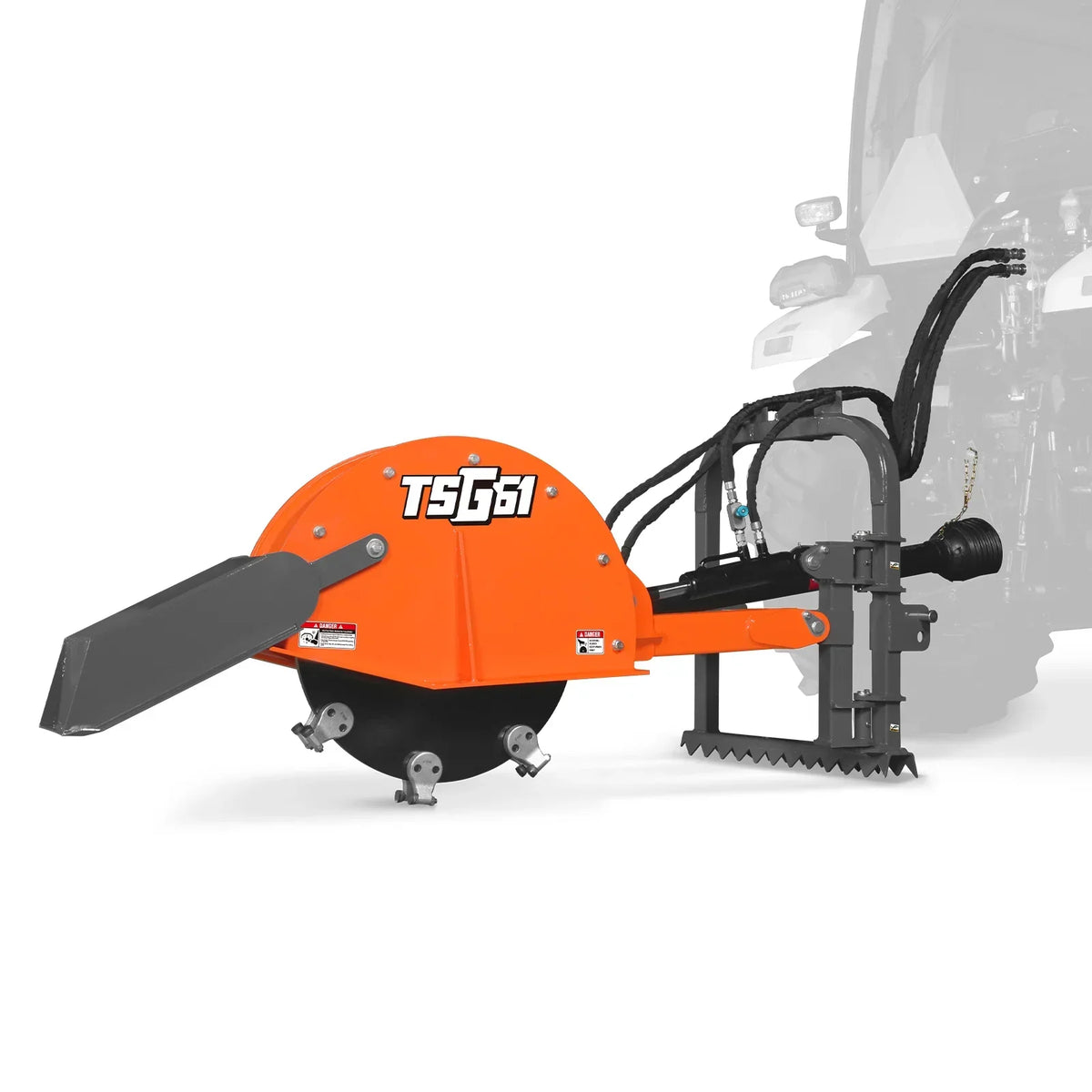24'' Cutting Wheel Hydraulic Cylinders Stump Grinder,  (PTO Shaft Included with Slip Clutch) ,  35-60hp,   TSG61