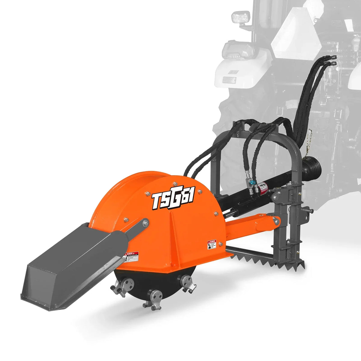 24'' Cutting Wheel Hydraulic Cylinders Stump Grinder,  (PTO Shaft Included with Slip Clutch) ,  35-60hp,   TSG61