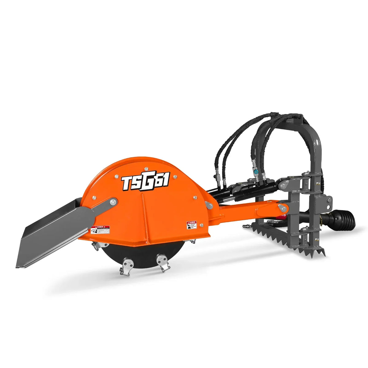 24'' Cutting Wheel Hydraulic Cylinders Stump Grinder,  (PTO Shaft Included with Slip Clutch) ,  35-60hp,   TSG61