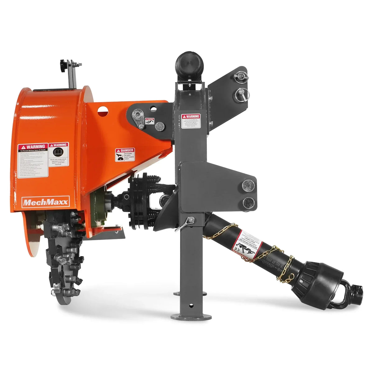3-Point PTO Stump Grinder with 44 Carbide Teeth (PTO Shaft Included with Slip Clutch),  for 35-80HP Tractor,  SG28
