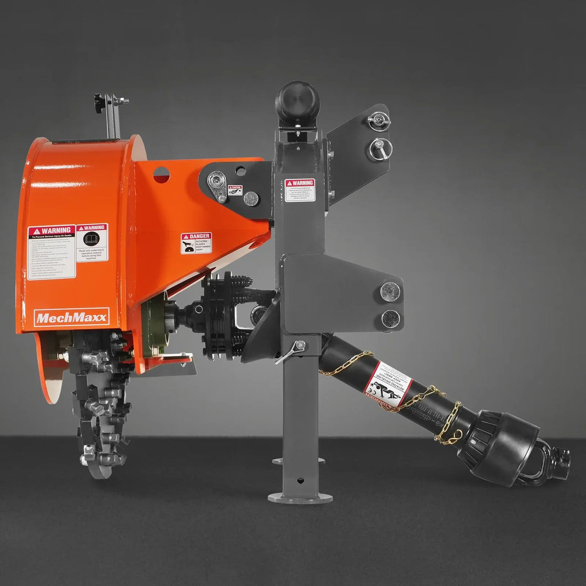 3-Point PTO Stump Grinder with 44 Carbide Teeth (PTO Shaft Included with Slip Clutch),  for 35-80HP Tractor,  SG28