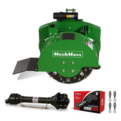 3-Point Hitch PTO Stump Grinder with 34 Carbide Teeth (PTO Shaft Included),  for 15-45HP Tractor,  SG24