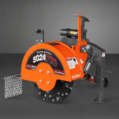 3-Point PTO Stump Grinder & Wood Chipper Bundle; SG24PRO; BX42S; Orange