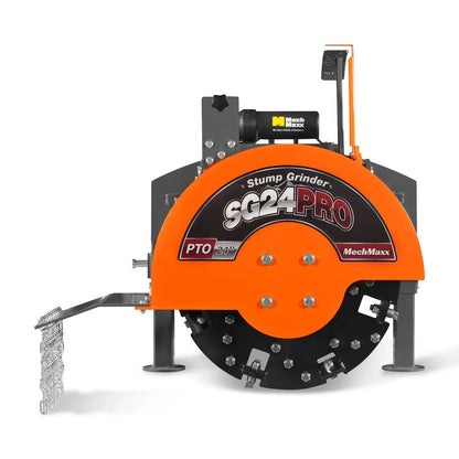 3-Point PTO Stump Grinder & Wood Chipper Bundle; SG24PRO; BX42S; Orange