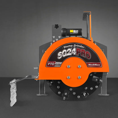 3-Point PTO Stump Grinder & Wood Chipper Bundle; SG24PRO; BX42S; Orange