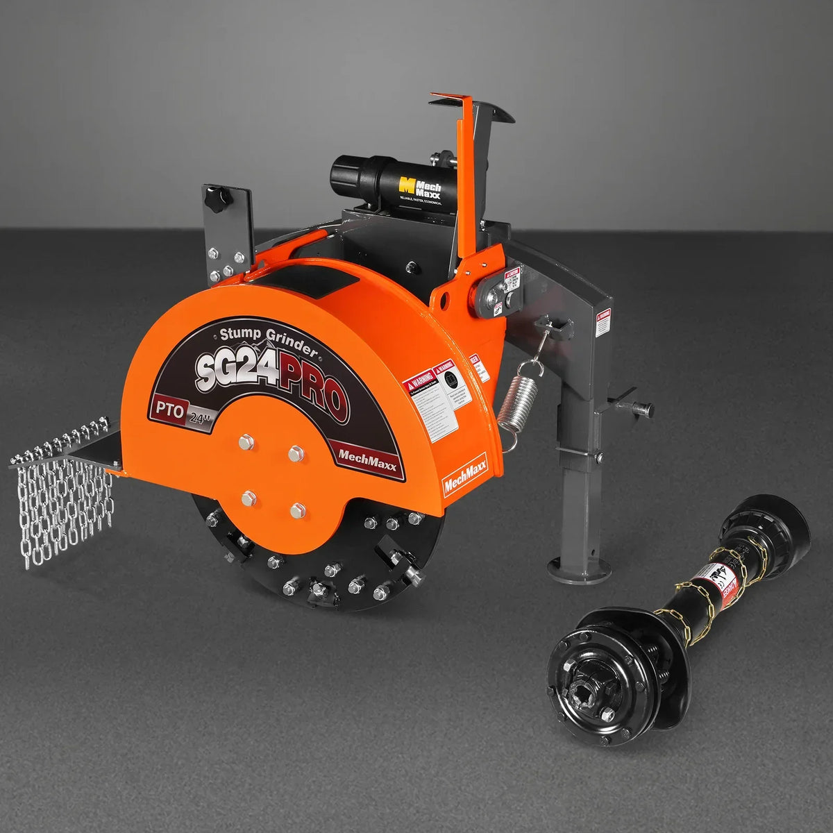3-Point PTO Stump Grinder & Wood Chipper Bundle; SG24PRO; BX42S; Orange