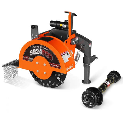 3-Point PTO Stump Grinder & 6",  3 Point Hydraulic PTO Wood Chipper Bundle, SG24PRO & WC68H