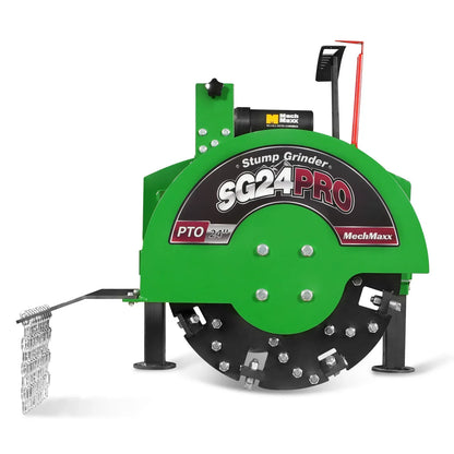 3-Point PTO Stump Grinder & Wood Chipper Bundle; SG24PRO; BX42S; Green