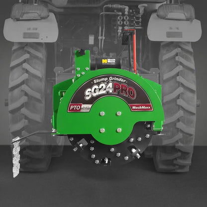 3-Point PTO Stump Grinder with 34 Carbide Teeth (PTO Shaft Included with Slip Clutch),  for 15-45HP Tractor,  SG24PRO