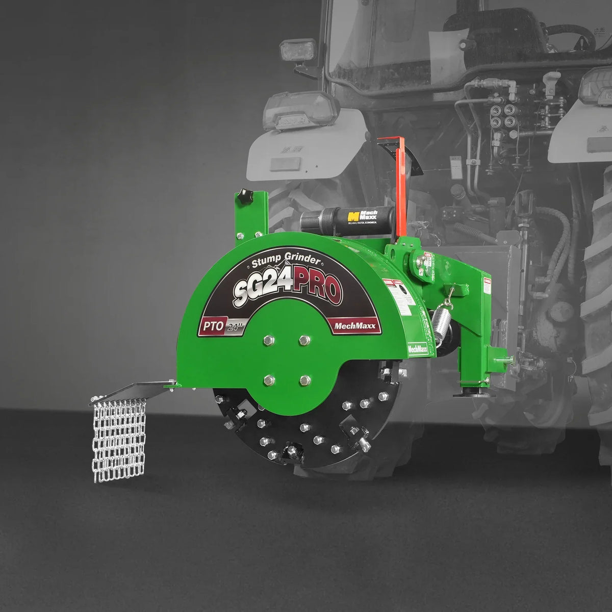 3-Point PTO Stump Grinder & Wood Chipper Bundle; SG24PRO; BX42S; Green
