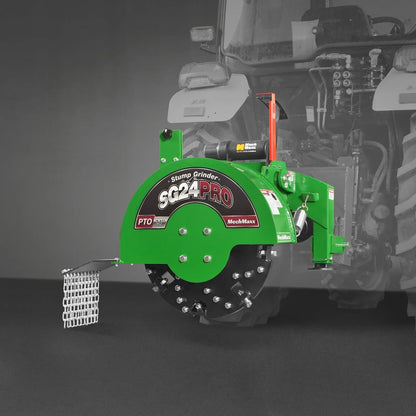 3-Point PTO Stump Grinder & Wood Chipper Bundle; SG24PRO; BX42S; Green