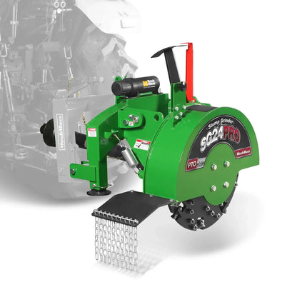 3-Point PTO Stump Grinder with 34 Carbide Teeth (PTO Shaft Included with Slip Clutch),  for 15-45HP Tractor,  SG24PRO