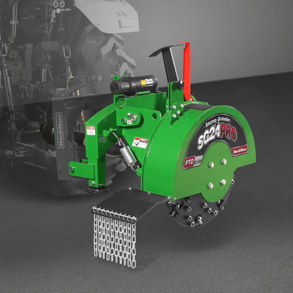 3-Point PTO Stump Grinder & Wood Chipper Bundle; SG24PRO; BX42S; Green
