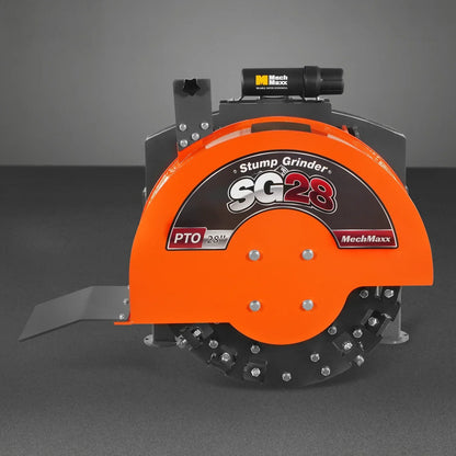 3-Point PTO Stump Grinder with 44 Carbide Teeth (PTO Shaft Included with Slip Clutch),  for 35-80HP Tractor,  SG28