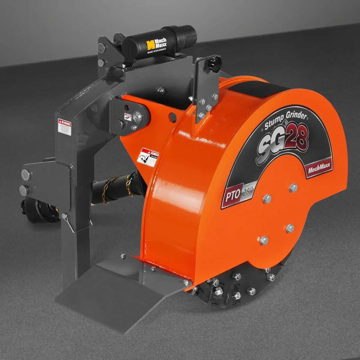 3-Point PTO Stump Grinder with 44 Carbide Teeth (PTO Shaft Included with Slip Clutch),  for 35-80HP Tractor,  SG28
