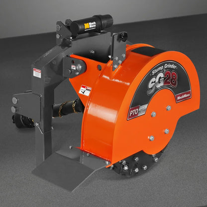 3-Point PTO Stump Grinder with 44 Carbide Teeth (PTO Shaft Included with Slip Clutch),  for 35-80HP Tractor,  SG28