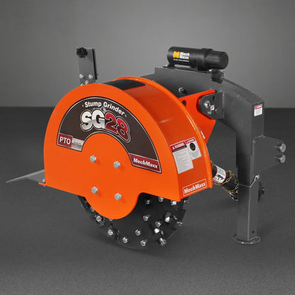 3-Point PTO Stump Grinder with 44 Carbide Teeth (PTO Shaft Included with Slip Clutch),  for 35-80HP Tractor,  SG28