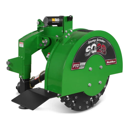 3-Point PTO Stump Grinder with 44 Carbide Teeth (PTO Shaft Included with Slip Clutch),  for 35-80HP Tractor,  SG28