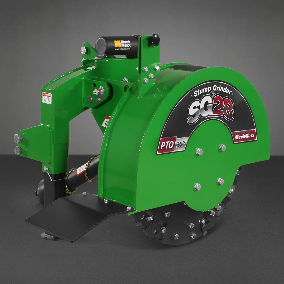3-Point PTO Stump Grinder with 44 Carbide Teeth (PTO Shaft Included with Slip Clutch),  for 35-80HP Tractor,  SG28