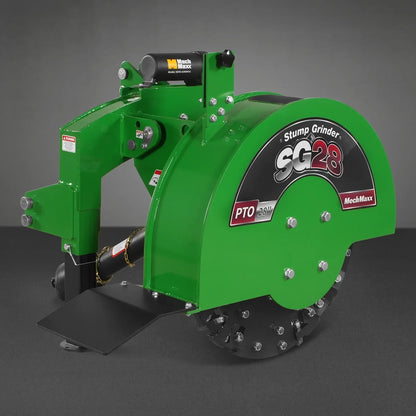 3-Point PTO Stump Grinder with 44 Carbide Teeth (PTO Shaft Included with Slip Clutch),  for 35-80HP Tractor,  SG28
