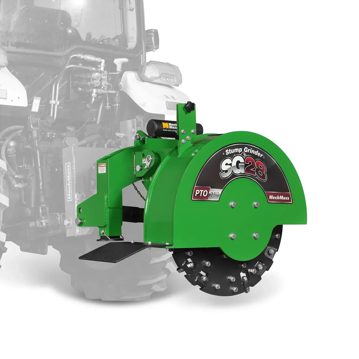 3-Point PTO Stump Grinder with 44 Carbide Teeth (PTO Shaft Included with Slip Clutch),  for 35-80HP Tractor,  SG28
