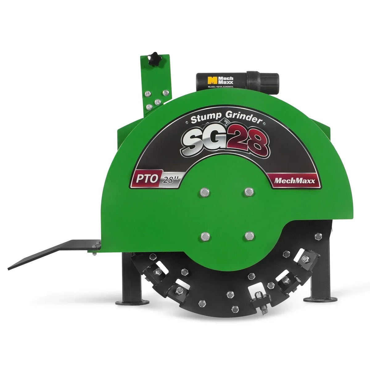 3-Point PTO Stump Grinder with 44 Carbide Teeth (PTO Shaft Included with Slip Clutch),  for 35-80HP Tractor,  SG28