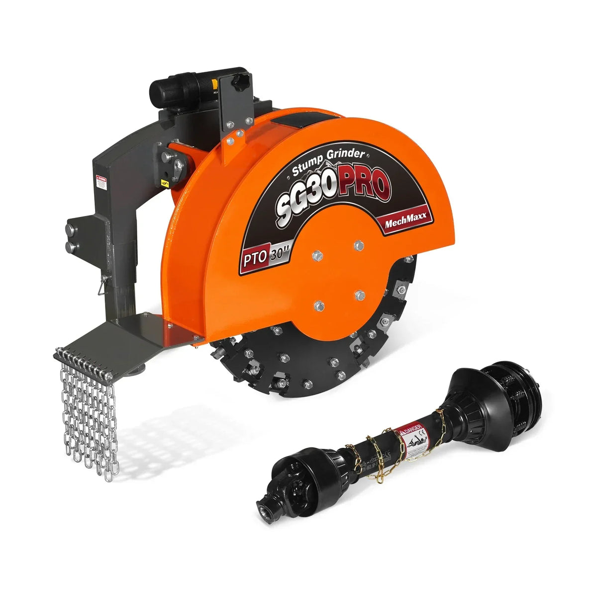 3-Point PTO Stump Grinder,  30 in Flywheel,  40-100HP,  with 44 Carbide Teeth (PTO Shaft Included with Slip Clutch),  SG30PRO