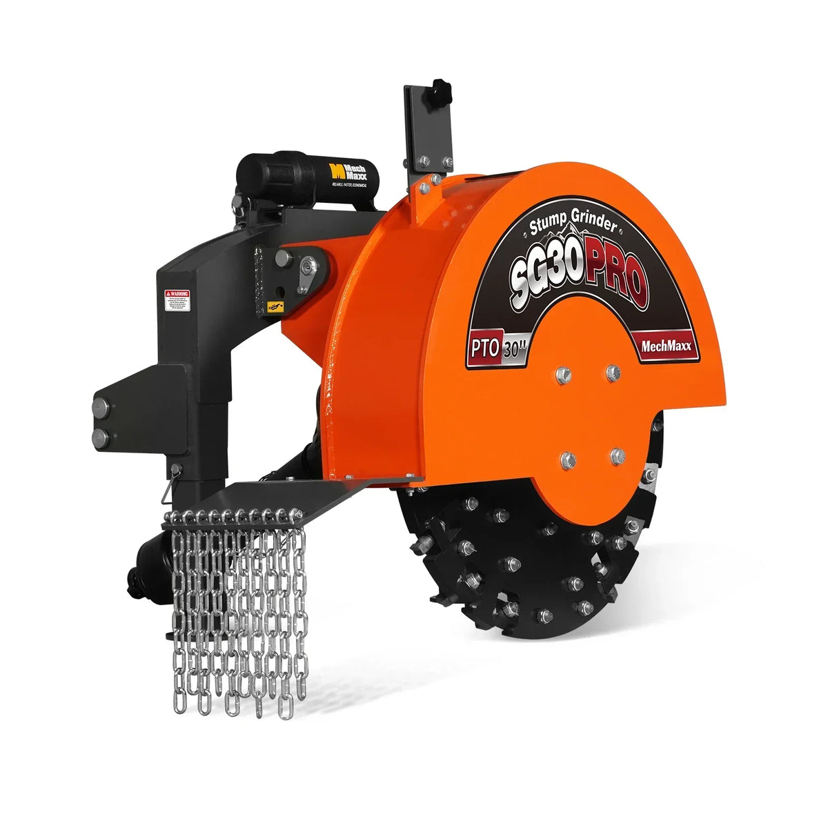 3-Point PTO Stump Grinder,  30 in Flywheel,  40-100HP,  with 44 Carbide Teeth (PTO Shaft Included with Slip Clutch),  SG30PRO
