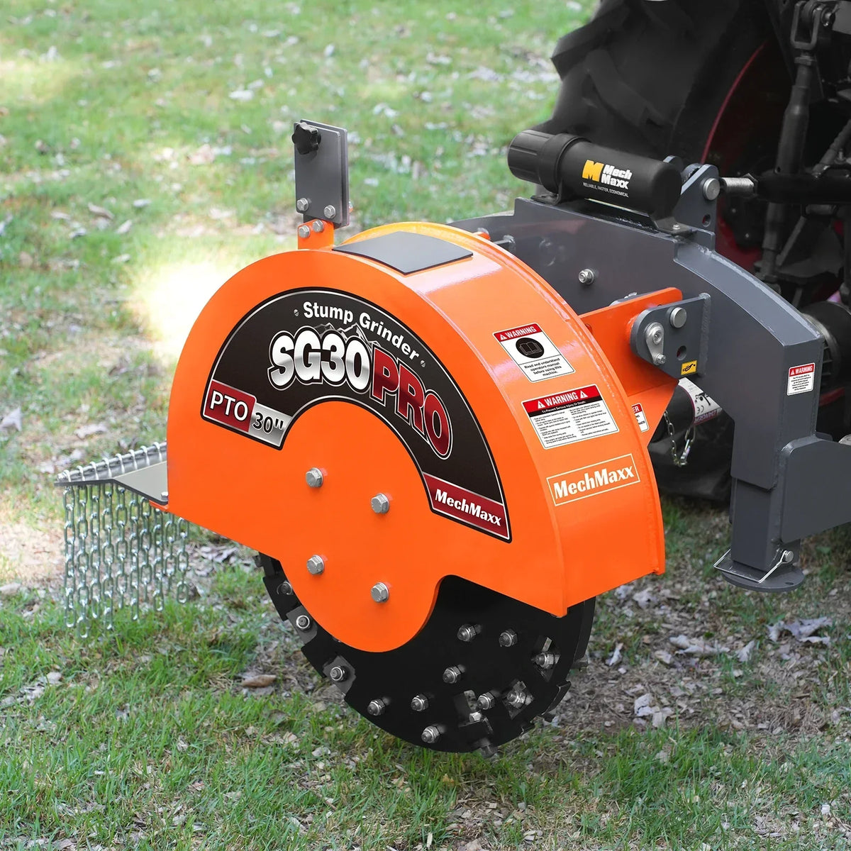 3-Point PTO Stump Grinder,  30 in Flywheel,  40-100HP,  with 44 Carbide Teeth (PTO Shaft Included with Slip Clutch),  SG30PRO