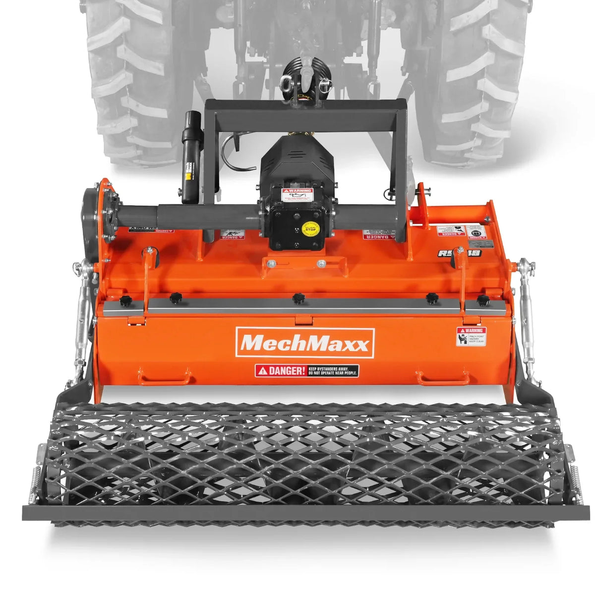 48 in Stone Burier Reverse Rotary Tiller,  3 Point Hitch Cat.1,  Chain Drive,  PTO Shaft Included with Slip Clutch,  20-45 HP,  RSB48