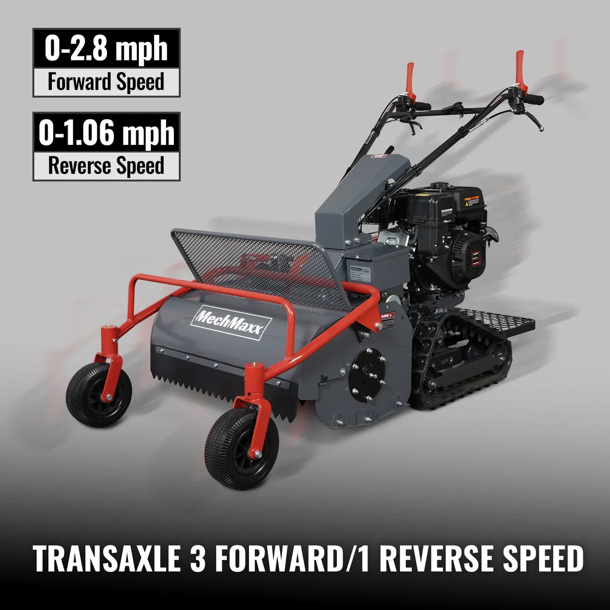 27" Walk Behind Flail Mower,  10HP 302cc,  Self-Propelled,  Tracked,  Electric Start,  SFM27T