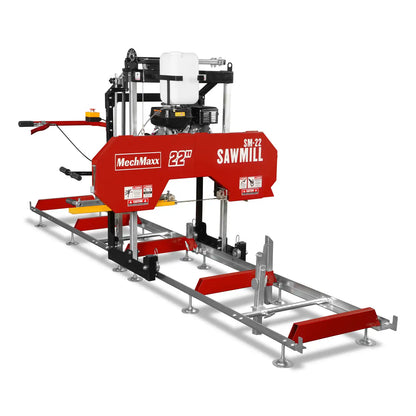 22" Portable Sawmill,  224cc 7HP DUCAR Gasoline Engine,  18" Board Width,  13' Track Length ,  SM-22