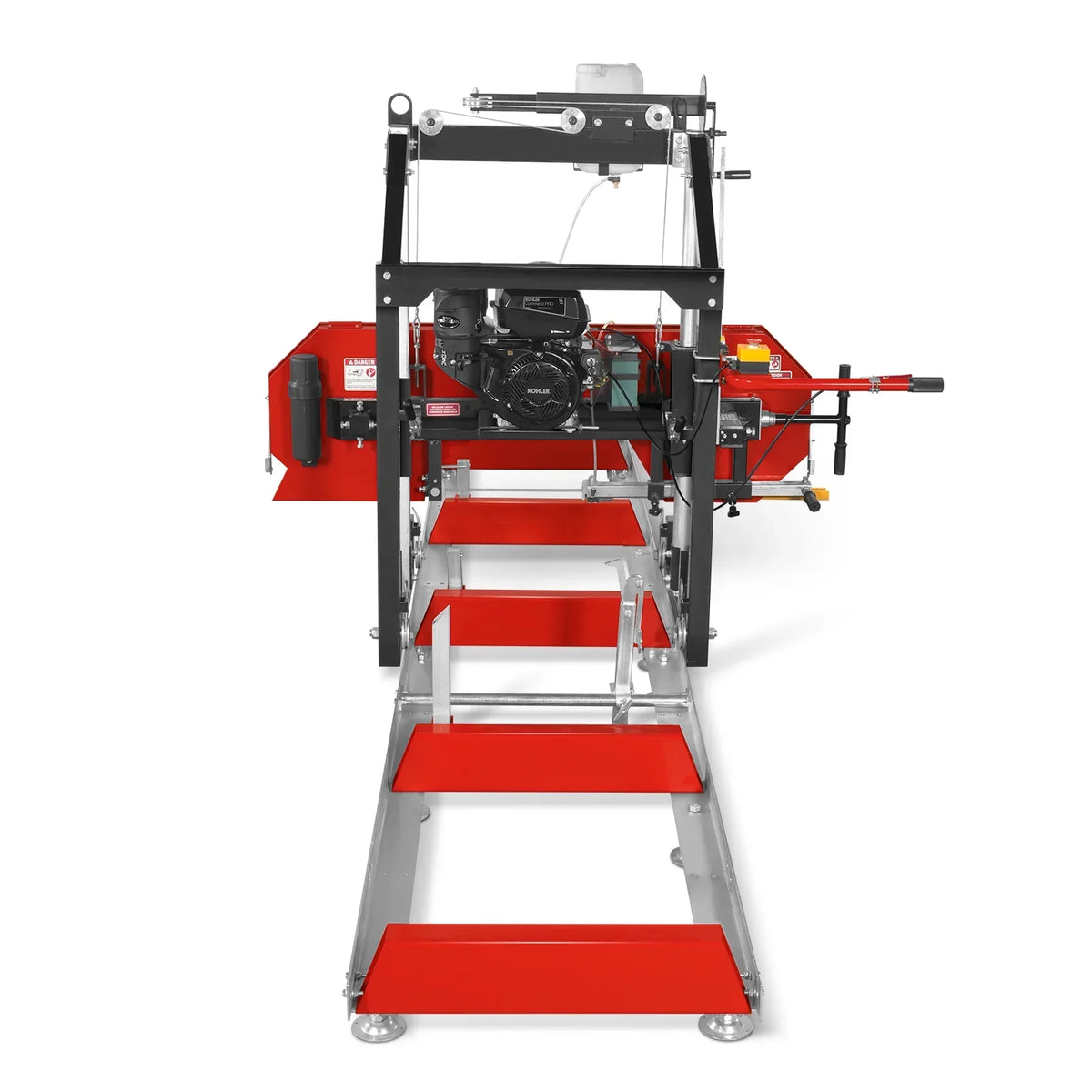 26" Portable Sawmill (5x Blades Included),  KOHLER CH440 429cc E-Start Gasoline Engine,  20" Board Width,  20' Track Length (13' Track Length + 6.4' Track Extension Included) ,  SM-26