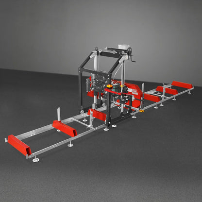 26" Portable Sawmill (5x Blades Included),  KOHLER CH440 429cc E-Start Gasoline Engine,  20" Board Width,  20' Track Length (13' Track Length + 6.4' Track Extension Included) ,  SM-26