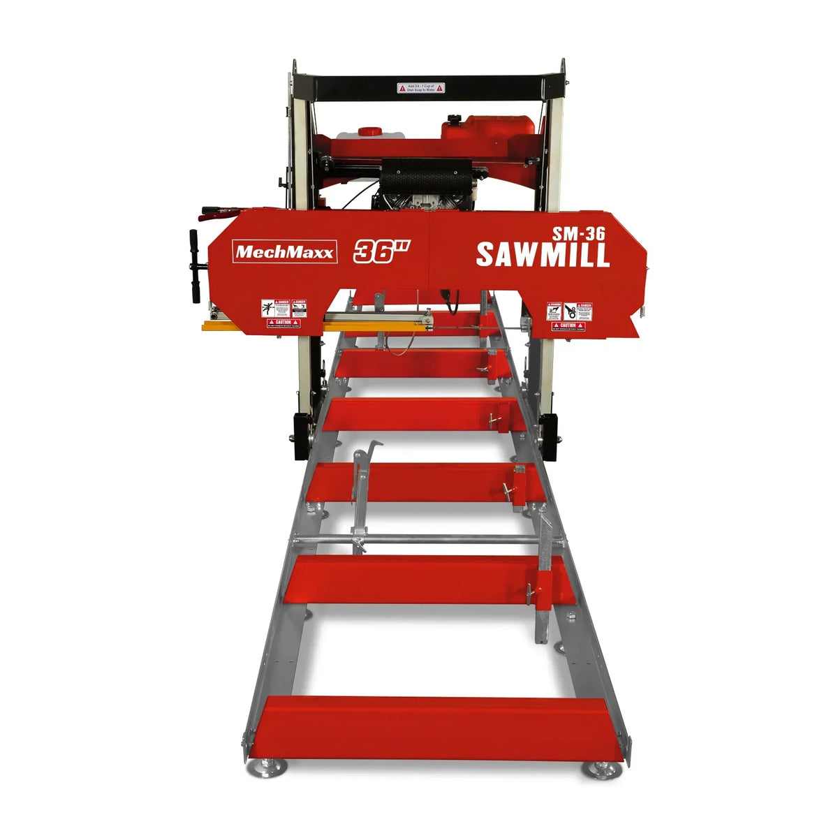 MechMaxx 36" MAX Portable Sawmill,  25HP 688cc HONDA GX690 V-Twin Engine,  35" Board Width,  20' Track Length,  (10 Blades Included) SM36HMAX