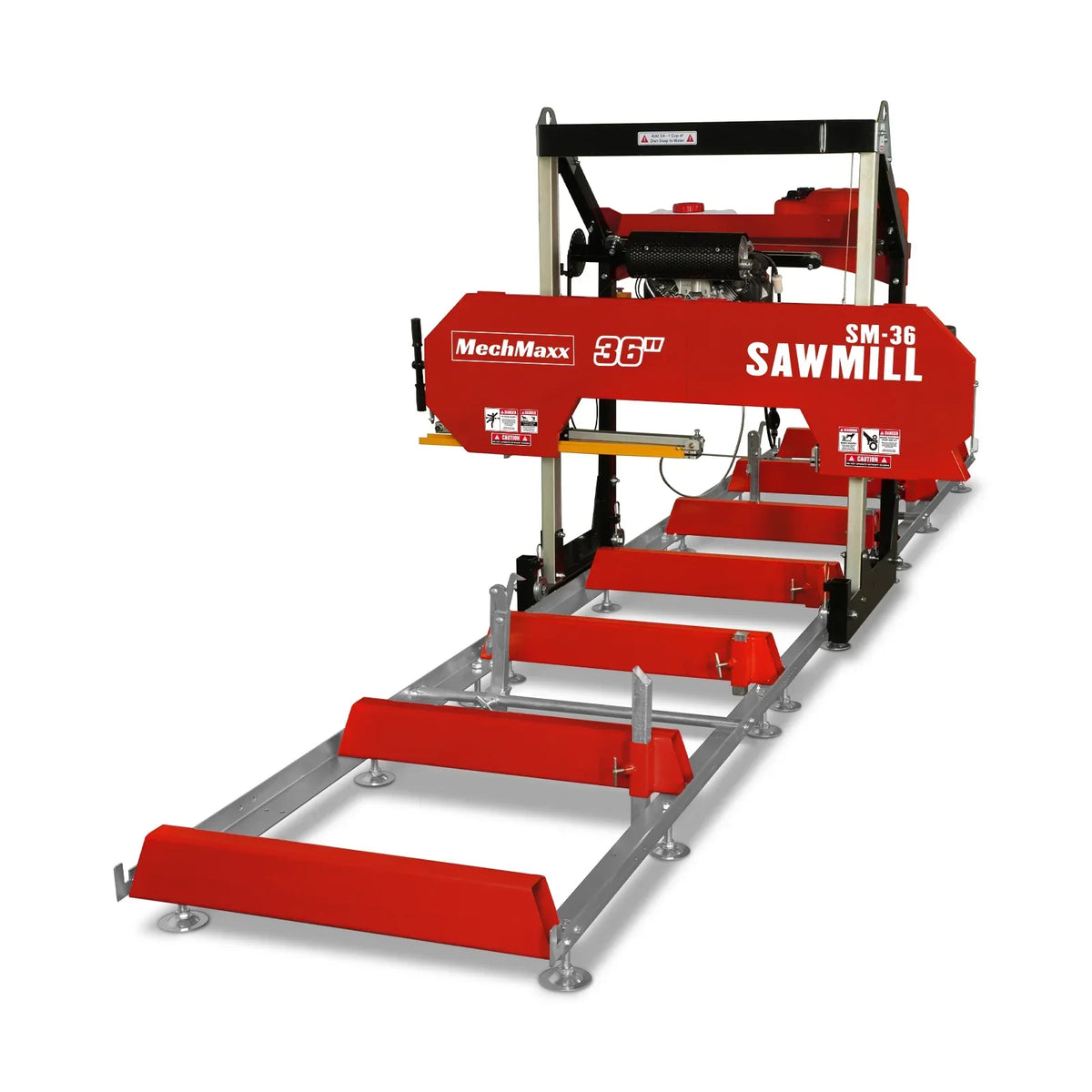 MechMaxx 36" MAX Portable Sawmill,  25HP 688cc HONDA GX690 V-Twin Engine,  35" Board Width,  20' Track Length,  (10 Blades Included) SM36HMAX