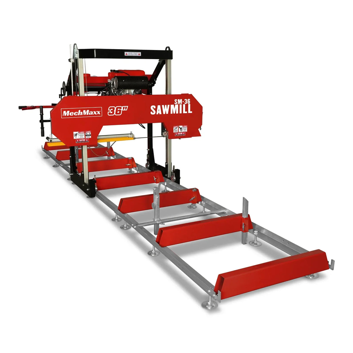 MechMaxx 36" MAX Portable Sawmill,  25HP 688cc HONDA GX690 V-Twin Engine,  35" Board Width,  20' Track Length,  (10 Blades Included) SM36HMAX
